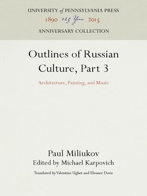 cover image of Outlines of Russian Culture, Part 3